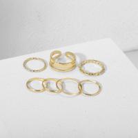 سبائك الزنك خاتم مجموعة, مطلي, 7 قطع & مجوهرات الموضة & أنماط مختلفة للاختيار & للمرأة, النيكل والرصاص والكادميوم الحرة, تباع بواسطة تعيين