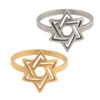 Stainless Steel Finger Ring, 304 Stainless Steel, Star, plated, Unisex, more colors for choice, US Ring Size:6.5, 10PCs/Lot, Sold By Lot