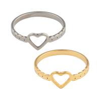 Stainless Steel Finger Ring 304 Stainless Steel Heart plated Unisex US Ring .5 Sold By Lot