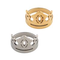 Rozsdamentes acél Finger Ring, 304 rozsdamentes acél, galvanizált, egynemű, több színt a választás, Méret:6.5, Által értékesített PC