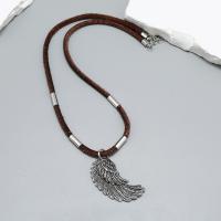 Fashion Necklace Jewelry, PU Leather, with Tibetan Style, fashion jewelry & different styles for choice & for man, Sold By PC