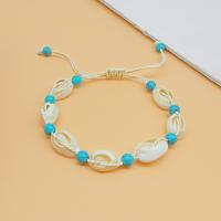 Shell Jewelry Bracelet, handmade, Unisex & adjustable, light beige, Sold Per 18 cm Strand