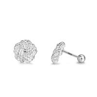 925 Sterling Silver Stud Earring fashion jewelry & for woman silver color Sold By Pair
