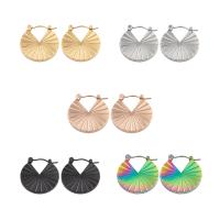 304 Stainless Steel Lever Back Earring, Vacuum Ion Plating, fashion jewelry & for woman, more colors for choice, 21x20x2mm, Sold By Pair