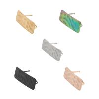 304 Stainless Steel Earring Stud Component, Vacuum Ion Plating, DIY, more colors for choice, 20x9x1mm, Hole:Approx 1.5mm, Sold By PC