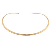 304 Stainless Steel Collar, Vacuum Ion Plating, fashion jewelry & for woman, golden, 136x142x2mm, Sold By PC