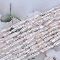 Barock odlad sötvattenspärla pärlor, Freshwater Pearl, DIY, vit, 4-8mm, Såld Per Ca 36 cm Strand