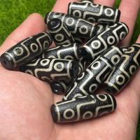 Natural Tibetan Agate Dzi Beads, nigh-eyed & DIY, two different colored, 40mm, 5PCs/Lot, Sold By Lot