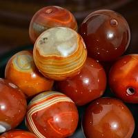 Prirodni Red ahat perle, Red Agate, Krug, Prirodno & možete DIY, crven, 20mm, 5računala/Lot, Prodano By Lot