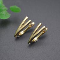Brass Lever Back Earring Component, gold color plated, DIY, nickel, lead & cadmium free, 12x20mm, Sold By PC