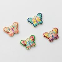 Zinc Alloy Enamel Pendants Butterfly gold color plated DIY nickel lead & cadmium free Approx Sold By Bag