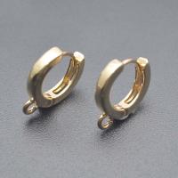 Brass Lever Back Earring Component Donut plated DIY nickel lead & cadmium free Sold By PC