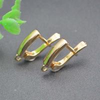 Brass Lever Back Earring Component, plated, DIY, more colors for choice, nickel, lead & cadmium free, 12x17mm, Sold By PC