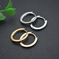 Brass Huggie Hoop Earring, Donut, plated, fashion jewelry & for woman, more colors for choice, nickel, lead & cadmium free, 13x14mm, Sold By PC