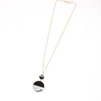 Zinc Alloy smykker halskæde, med Træ, mode smykker & for kvinde, nikkel, bly & cadmium fri, Længde Ca. 27.55 inch, Solgt af PC