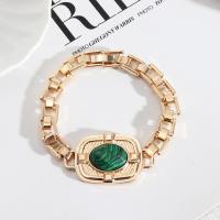 Zinc Alloy Bracelet with Malachite fashion jewelry & for woman nickel lead & cadmium free Length Approx 7.08 Inch Sold By PC