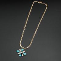 Zinc Alloy smykker halskæde, mode smykker & for kvinde & med rhinestone, nikkel, bly & cadmium fri, Længde Ca. 18.11 inch, Solgt af PC