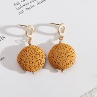 Zinc Alloy Stud Earring with Lava fashion jewelry & for woman nickel lead & cadmium free Sold By Pair