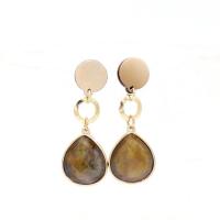 Zinc Alloy Stud Earring with Resin fashion jewelry & for woman nickel lead & cadmium free 55mm Sold By Pair
