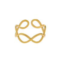 Rustfrit stål fingre Ringe, 304 rustfrit stål, forgyldt, mode smykker & for kvinde, gylden, Solgt af PC