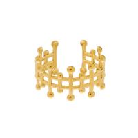 Vinger Ring in edelstaal, 304 roestvrij staal, plated, mode sieraden & voor vrouw, gouden, Verkocht door PC