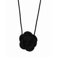 Fashion halskæde smykker, polyester, mode smykker & for kvinde, sort, nikkel, bly & cadmium fri, 45x45mm, Solgt Per Ca. 58.66 inch Strand
