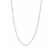 Collar de Aleación de Zinc, con Perlas plásticas, con 1.97inch extender cadena, chapado en oro KC, Joyería & para mujer, dorado, libre de níquel, plomo & cadmio, Vendido por Sarta