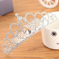 Bridal Tiaras Zinc Alloy silver color plated fashion jewelry & for woman & with rhinestone nickel lead & cadmium free Inner Approx 136mm Sold By PC