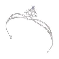 Bridal Tiaras Zinc Alloy plated fashion jewelry & for woman & with rhinestone nickel lead & cadmium free Inner Approx 135mm Sold By PC