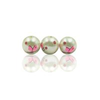 Fashion Glass Beads DIY green 12mm Sold By PC