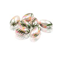 Fashion Glass Beads, Oval, DIY, pink, 12x21mm, Sold By PC
