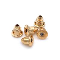 Iron Ear Nut Component, plated, DIY, more colors for choice, nickel, lead & cadmium free, 5.50x5mm, Approx 1000PCs/Bag, Sold By Bag