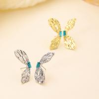 Zinc Alloy Stud Earring Bowknot fashion jewelry & micro pave cubic zirconia & for woman Sold By Pair