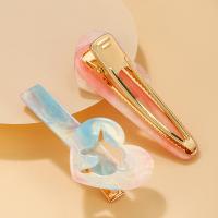 Alligator Hair Clip, Acrylic, cute & Girl & gradient color, more colors for choice, 72x32mm, Sold By PC