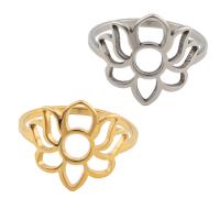 Stainless Steel Finger Ring 304 Stainless Steel Flower plated Unisex US Ring .5 Sold By PC