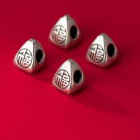 925 Sterling Silver Beads, Conical, Antique finish, DIY, original color, 7.80mm, Hole:Approx 3.5mm, Sold By PC