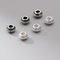 925 Sterling Silver Beads Round Antique finish DIY 5mm Approx 2mm Sold By PC