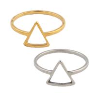 Edelstahl Ringe, 304 Edelstahl, Dreieck, plattiert, unisex, keine, Größe:6.5, verkauft von PC
