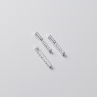 Colgantes de Plata de Ley 925, Joyería & Bricolaje & con diamantes de imitación, más colores para la opción, libre de níquel, plomo & cadmio, 14x1.5x2.5mm, Vendido por UD