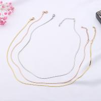 Stainless Steel Necklace Chain 304 Stainless Steel with 5cm extender chain Vacuum Ion Plating DIY Length 45 cm Sold By PC
