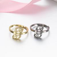 Stainless Steel Finger Ring, 304 Stainless Steel, Vacuum Ion Plating, fashion jewelry & for woman, more colors for choice, 17mm, Sold By PC