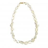 Shell Necklaces with Brass gold color plated fashion jewelry & for woman 13-15mm Length Approx 510 mm Sold By PC