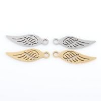 Stainless Steel Pendants 304 Stainless Steel Wing Shape plated DIY Sold By Bag