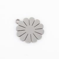 Stainless Steel Flower Pendant 304 Stainless Steel plated DIY Sold By Bag