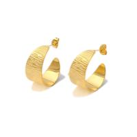 304 Stainless Steel Stud Earring gold color plated & for woman & hollow 8-25mm Sold By Pair