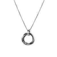 Titanium Steel Necklace Donut plated fashion jewelry & for man & with rhinestone Length Approx 27.6 Inch Sold By PC