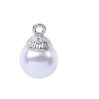 Zinc Alloy Pendants with Glass Gemstone & Plastic Pearl plated DIY 8-19mm Sold By PC