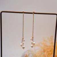 Orecchini perle d'acquadolci , perla d'acquadolce coltivata naturalmente, with ottone, gioielli di moda & per la donna, dorato, 85mm, Venduto da coppia