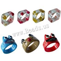 Acrylic Finger Ring, fashion jewelry & for woman, more colors for choice, 17mm, Sold By PC