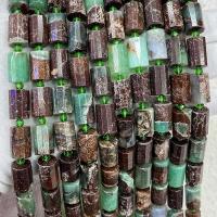 Grânulos de Jade, Austrália Jade, Coluna, DIY & facetada, cores misturadas, 10x15mm, vendido para Aprox 38 cm Strand